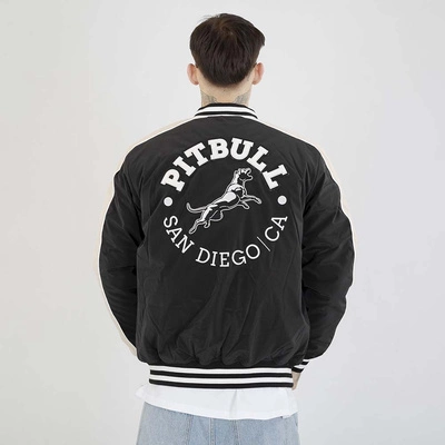 Kurtka Pit Bull Manolito Baseball czarna biała