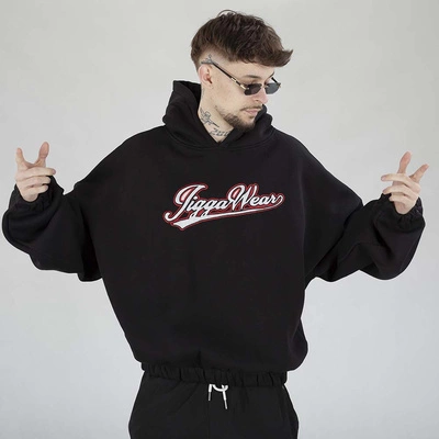 Bluza Jigga Wear Hoodie Baggy Written Logo czarna