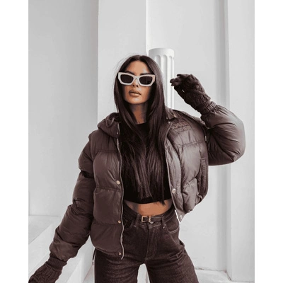 Kurtka damska Olavoga Viroon brązowa