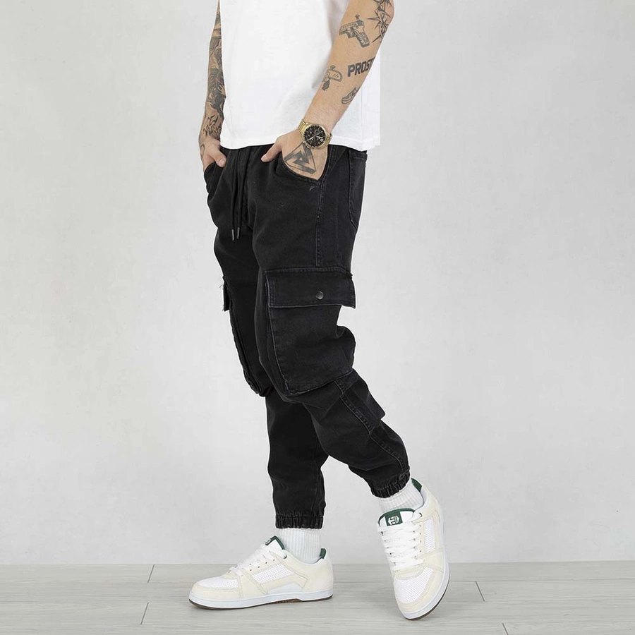 Spodnie Jogger Cargo I8 Denim BOZ19 black jeans