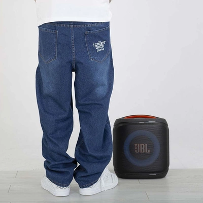 Spodnie Baggy Lucky Dice LD Clothing jeans ciemne niebieskie