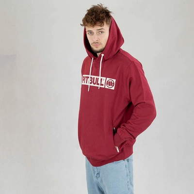 Bluza Pit Bull Hoodie Terry Hilltop bordowa