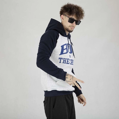Bluza Hoodie Biuro Ochrony Rapu BOR THE CREW szaro-granatowa