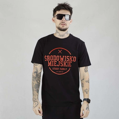 Koszulka Środowisko Miejskie Theme czarno czerwona