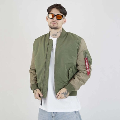  Kurtka Alpha Industries MA-1 Camo Back Embroidery 258120 zielona