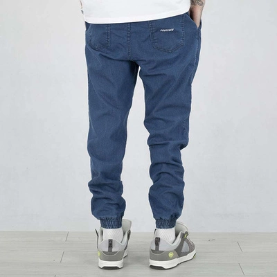 Spodnie Jogger Chada Jeans Haft niebieskie