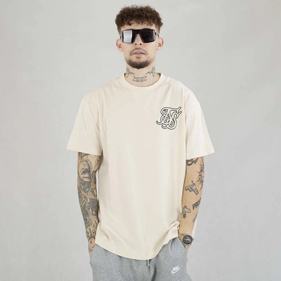 Koszulka SikSilk Logo SS-26804 beżowa