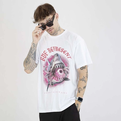 Koszulka Brain Dead Familia Shark biała