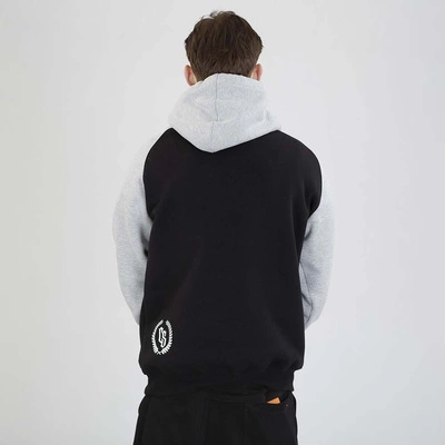 Bluza Hoodie Ciemna Strefa CS Reglan czarna szara