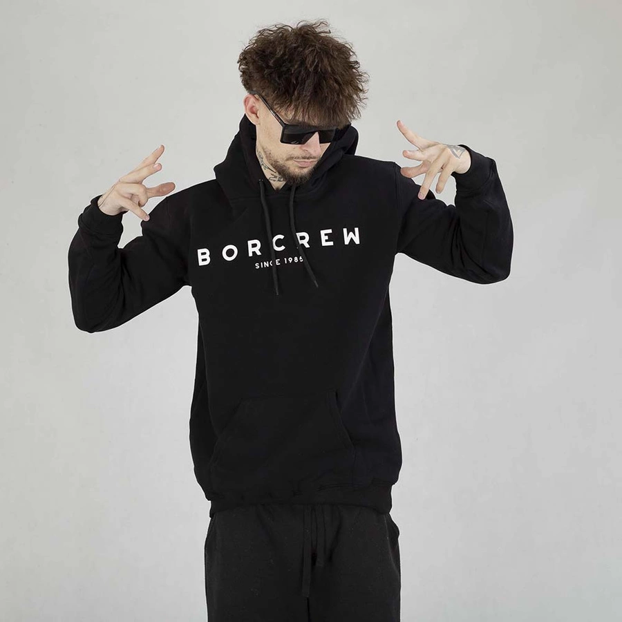 Bluza Hoodie B.O.R. Biuro Ochrony Rapu Borcrew czarna