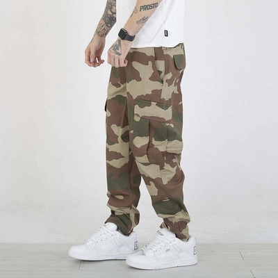Spodnie Jigga Wear Military Jogger brązowe zielone camo