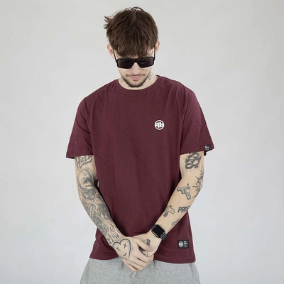 Koszulka Pit Bull Small Logo ciemna bordowa