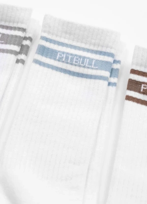 Skarpety Pit Bull High Crew Hilltop Thin 3pak białe