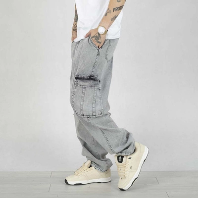 Spodnie Baggy Cargo I8 Denim BAG30 light grey