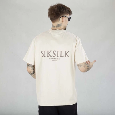 Koszulka SikSilk Graphic SS-26778 beżowa