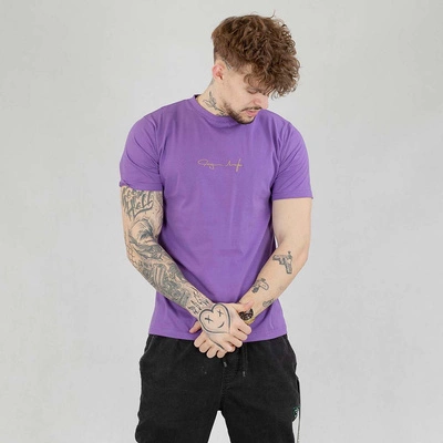 Koszulka Ganja Mafia Podpis Mini Gold fioletowa