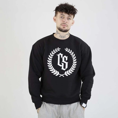 Bluza Crewneck Ciemna Strefa Oversize CS Laur czarna biała