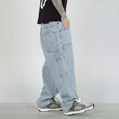 Spodnie Mass Jeans Extra Baggy Fit Worker jasny niebieski