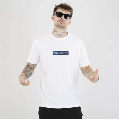 Koszulka Diil Frame biała granatowa