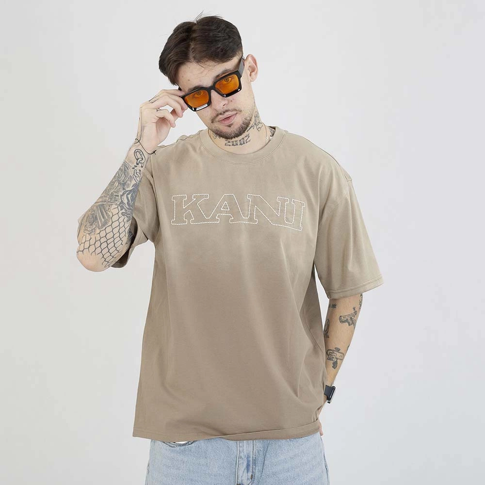 Koszulka Karl Kani Retro Washed PD00007529 brązowy