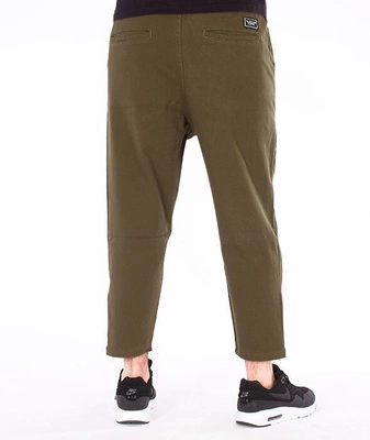 Backyard Cartel-Wave Short Fit Spodnie Materiałowe Khaki