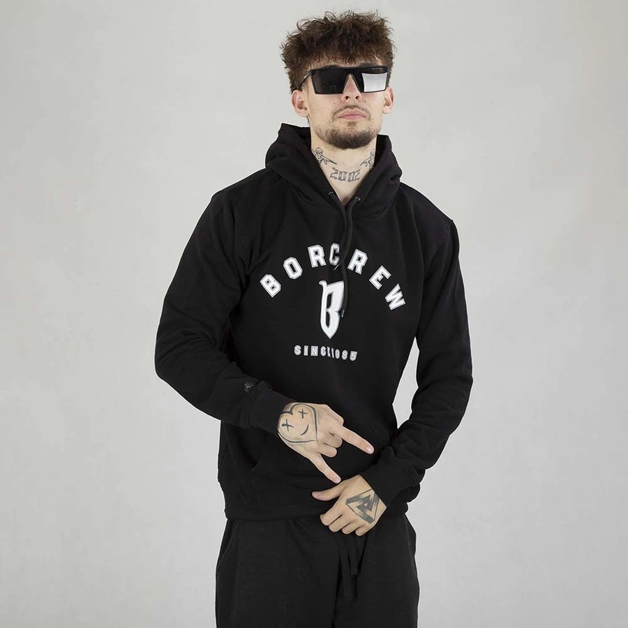 Bluza Hoodie B.O.R. Biuro Ochrony Rapu Classic B czarna