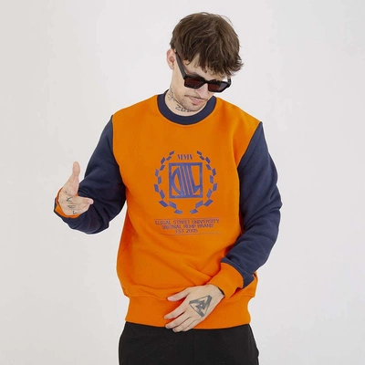 Bluza Diil Crewneck Laur Double pomarańczowa granatowa