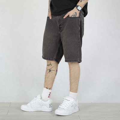 Krótkie Spodenki Mass Relax Fit Box jeans czarne