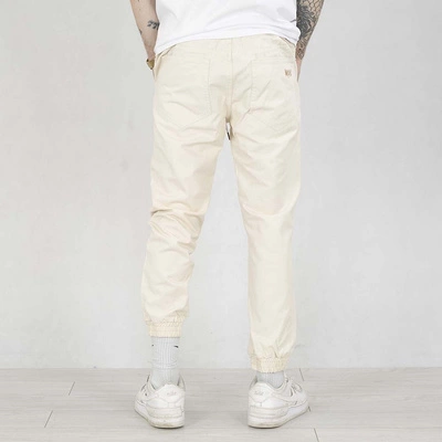 Spodnie Mass Jogger Pants Tapered Fit Signature 2.0 kremowe