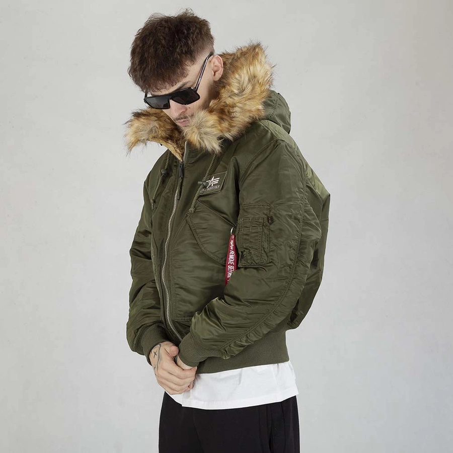 Kurtka Alpha Industries 45P Hooded Custom 113145 ciemno zielona