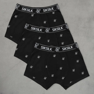 SikSilk Bokserki 3Pack SS-23867 Logo czarne