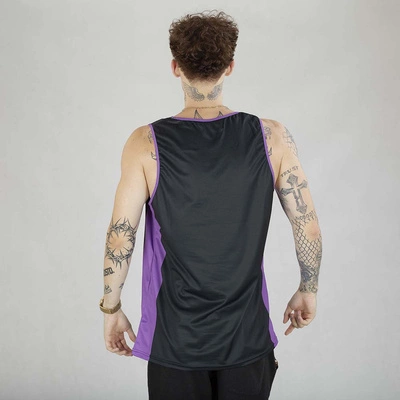 Tank Top Patriotic Collage Tag czarno fioletowy