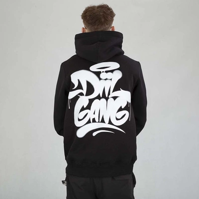 Bluza Hoodie Diil Tag Spray czarno biała