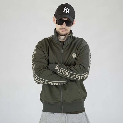 Bluza Pit Bull Crewneck Zip Tape Logo zgnita zieleń