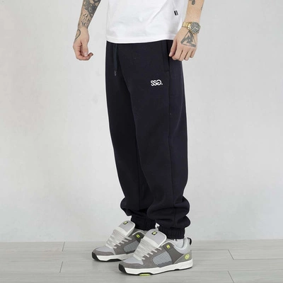 Spodnie Dresowe SSG Slim Small Classic granatowe
