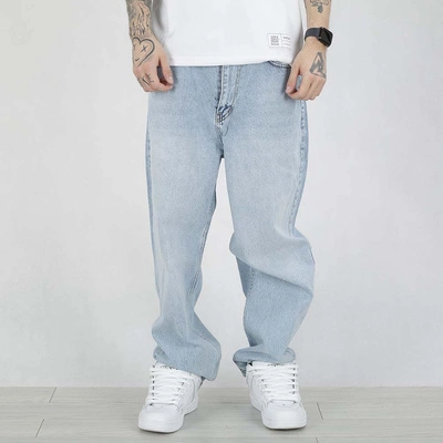 Spodnie Baggy Jigga Wear Crown jasne niebieskie