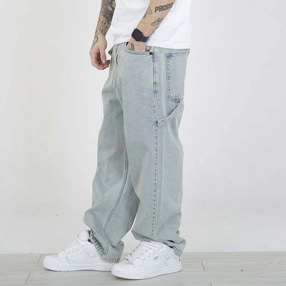 Spodnie Mass Jeans Extra Baggy Fit Wall jasne niebieskie