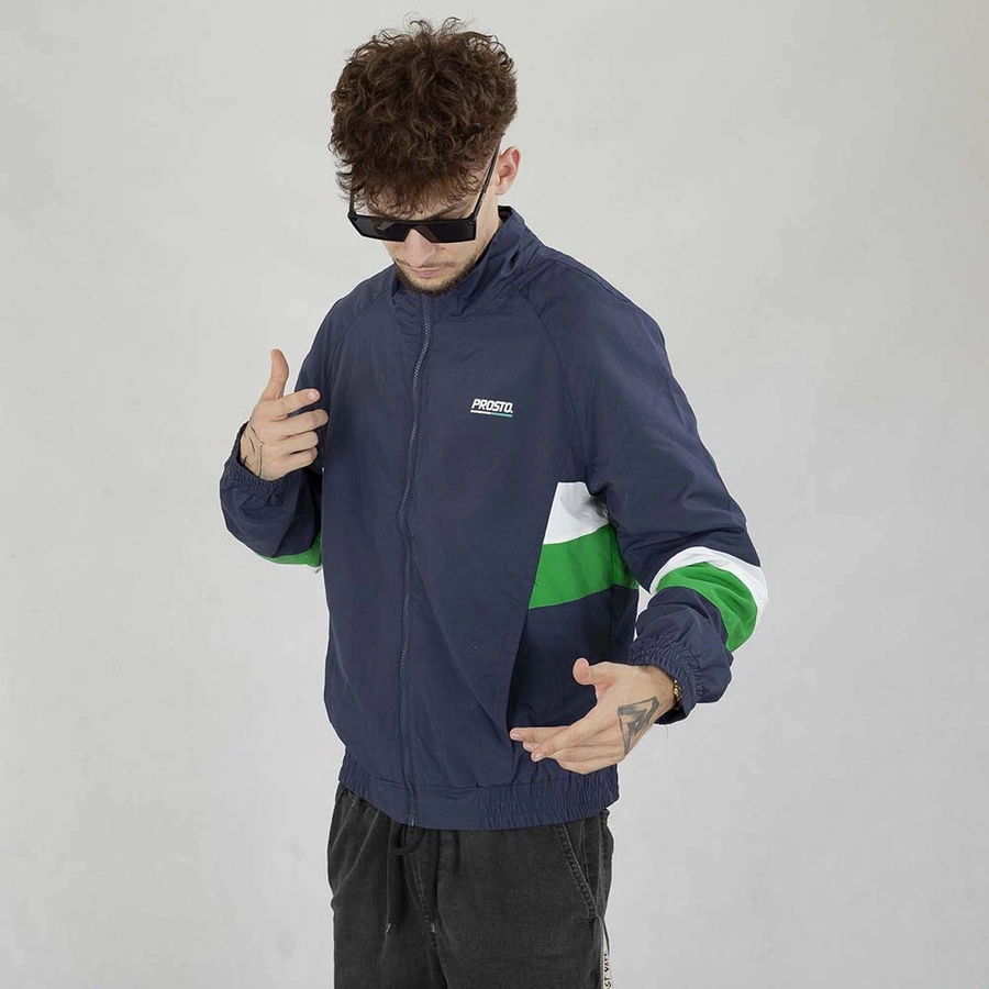 Bluza Crewneck ZIP Prosto Tracktop granatowa