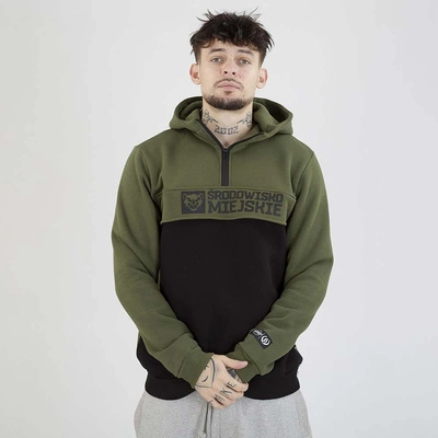 Bluza Środowisko Miejskie Hoodie Essential Bear khaki czarna