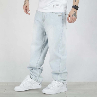 Spodnie Baggy Prosto Overdyed jasne niebieskie