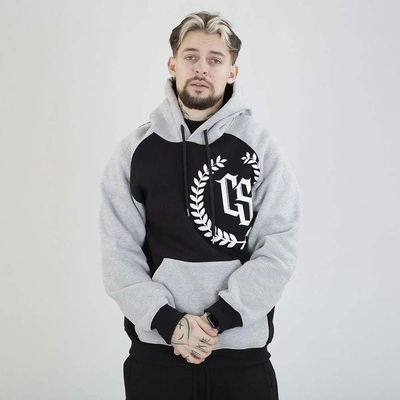 Bluza Hoodie Ciemna Strefa CS Reglan czarna szara