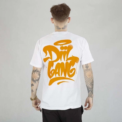 Koszulka Diil Spray biało pomarańczowa