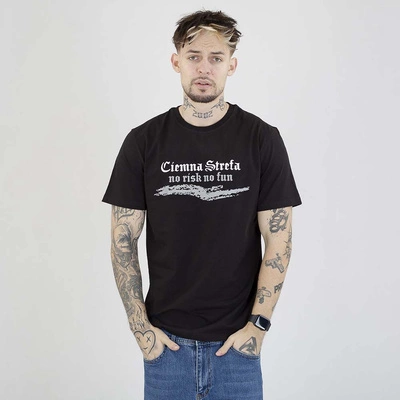 Koszulka Ciemna Strefa No Risk No Fun czarna