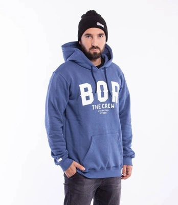 Biuro Ochrony Rapu BORCREW THE CREW Bluza z kapturem Jeansowy