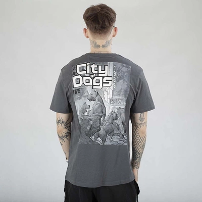 Koszulka Pit Bull City Of Dogs grafitowa