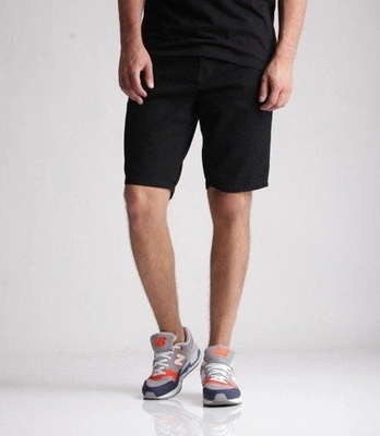 SmokeStory-Classic Krótkie Spodnie Chino Guzik Tkaninowe Czarne