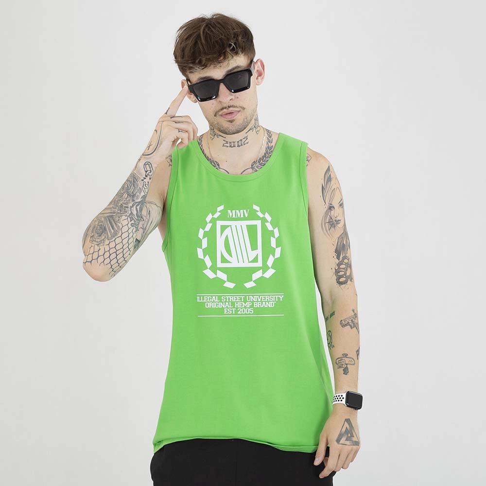Tank Top Diil Laur zielony biały