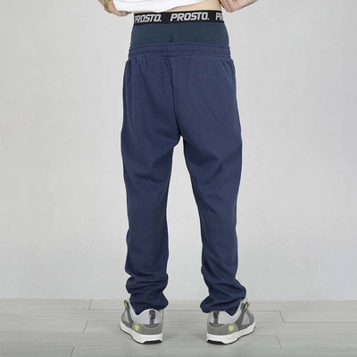 Spodnie Dresowe Grube Lolo Logo Dymek niebieskie