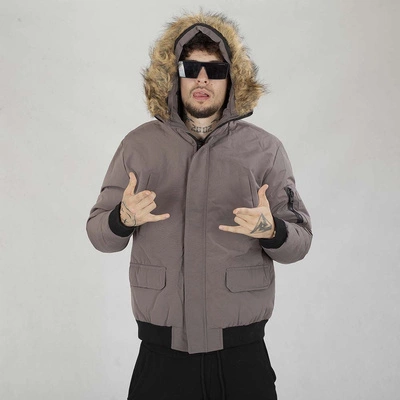 Kurtka Niemaloga Fur Bomber szara