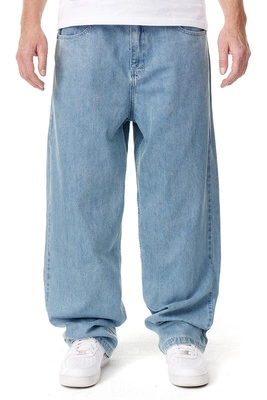 Spodnie Mass Jeans Extra Baggy Fit Tartan light blue